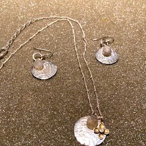 Necklace and earring set.